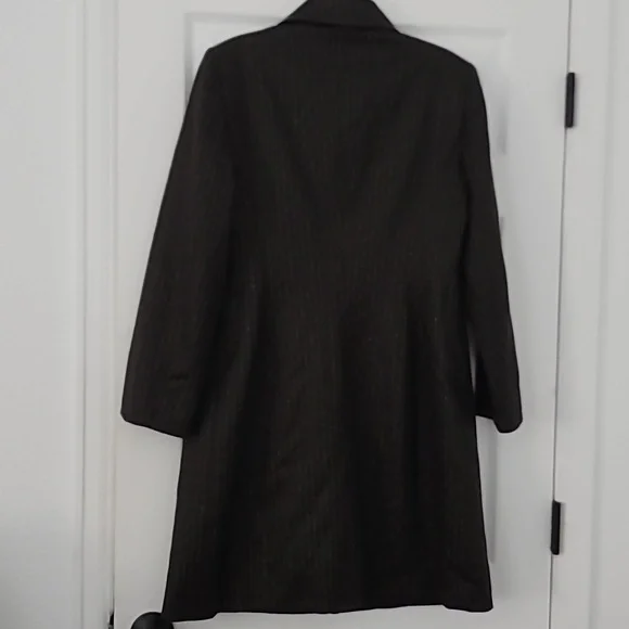 Carlisle Dark Brown Pinstripe Trench Coat Trench Coats